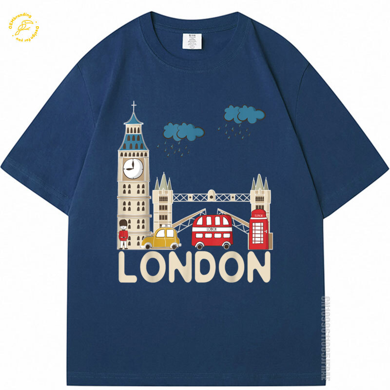 Streetwear Brand Sale - ممطر لندن التي شيرت لطيف تذكار
