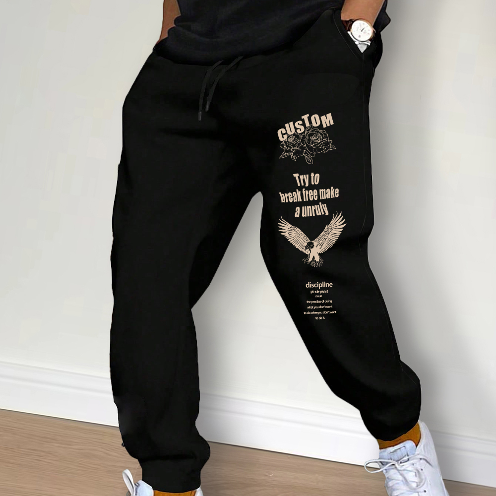 بنطال رياضي متوسط الخصر برباط  - مراجعة Streetwear Brand Clothing وسعره